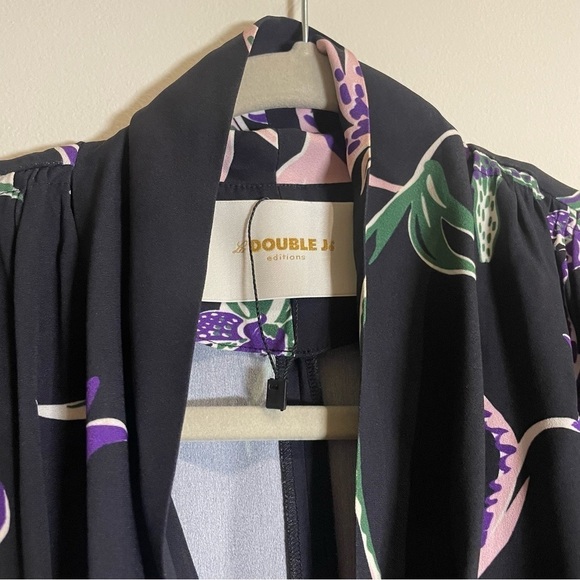 La DoubleJ Martha Dress Orchidee Nero in Sablé Satin MSRP $890 Small - Picture 8 of 10